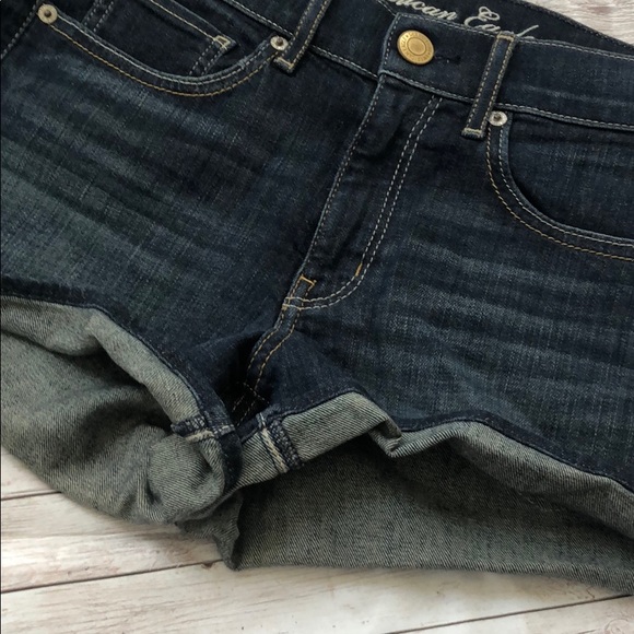 American Eagle High Waisted Shortie Denim Shorts - Picture 4 of 15